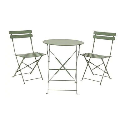 Set Desk And 2 Chairs Helsingborg, Plegables, Steel Green — image 1