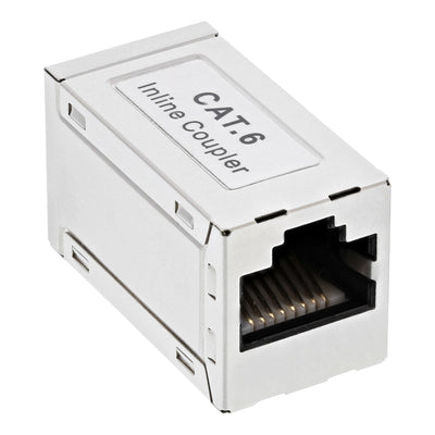 Inline Adapter CAT.6, Completamente Blindado, Metal 2x RJ45 F/F, 1:1 — image 1