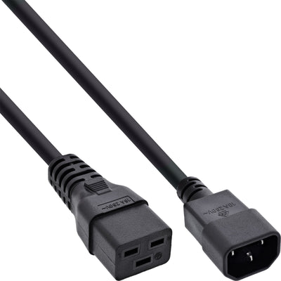 Inline Power Adapter , IEC-60320 C14 a C19, 3X1,5MM², Max. 10A, Black 3M — image 1