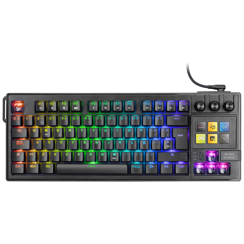 Mars Gaming Teclado Gaming Mecánico Mk-master Switch Rojo Negro Includes Smartdeck