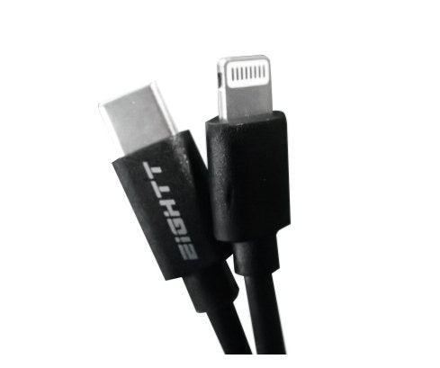 Eightt USB Cable -c a Lightning 1METRO Nylon Black