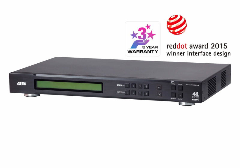 Aten Switch Matriz VM0404HB, Hdmi, 4X4, 4K Real/UHD