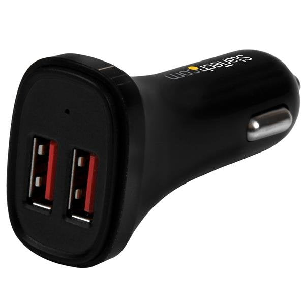 StarTech Car Charger USB 2 Ports 24W 4,8A Negroâ USB2PCARBKS