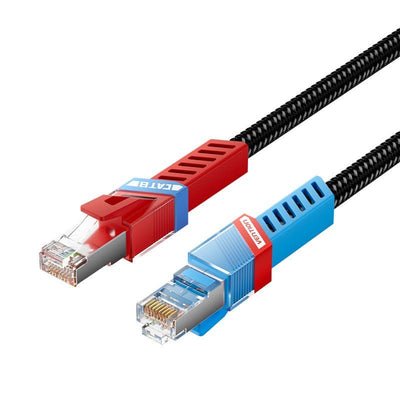 Cable CAT.8 SFTP Gaming Ethernet Patchcabl 26AWG Ikfbl 10M Black