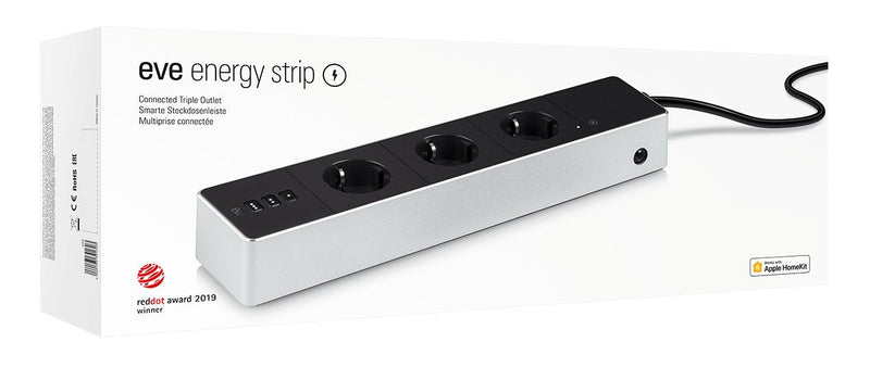 Eve Energy Strip Black White 3 Salidas AC 120-230V 1,9M