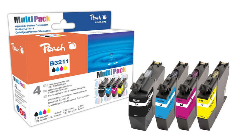 Peach Brother Ink Compatible LC-3211, Pea, Multi-pack, Rem, Fw