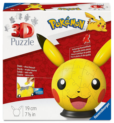 Ravensburger 3D Puzzleball Pokémon Pikachu With Ohren 12008076 — image 1
