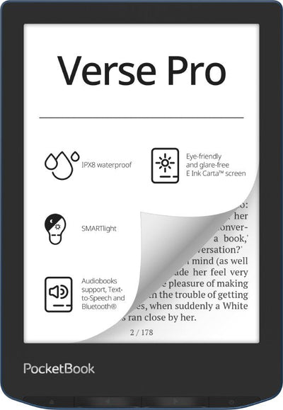 Pocketbook E-reader Ebook Verse Pro Ereader 6 16GB Blue Azure — image 1