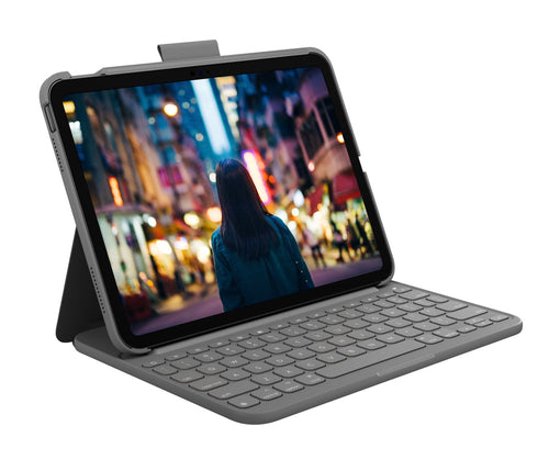 Logitech Slim Folio Grey Bluetooth QWERTY Spanish — image 1