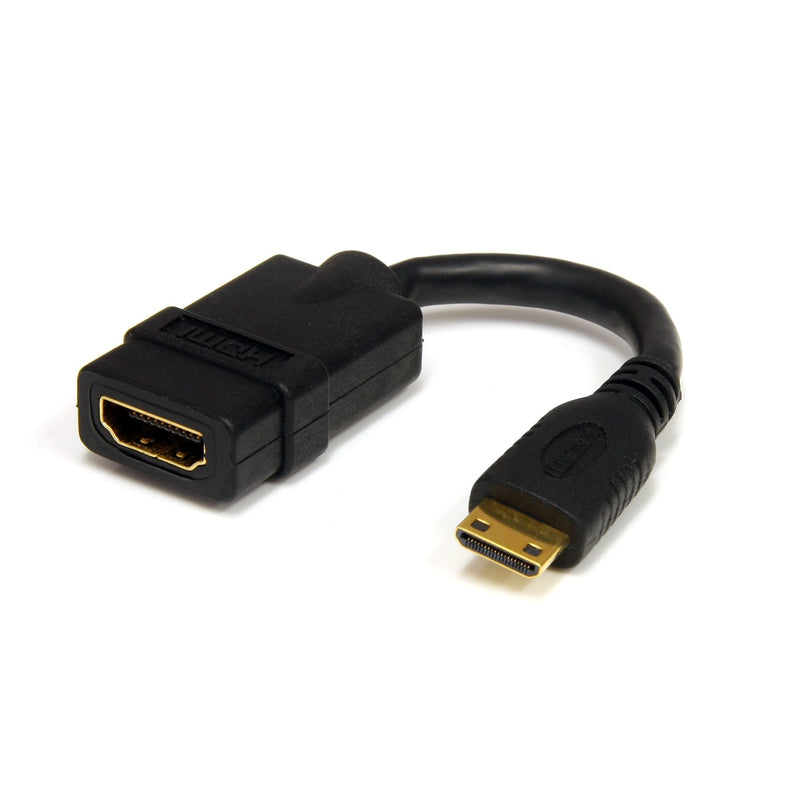 StarTech Cable Adapter Mini HDMI a HDMI M/H 0.12M Black HDACFM5IN
