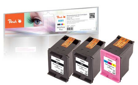 Peach Ink HP NR.301 Multipack Plus No Ink Level Chip Remanufactured