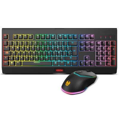 Krom Keyboard Spanish + Mouse Kabala Wireless RGB Gaming — image 1