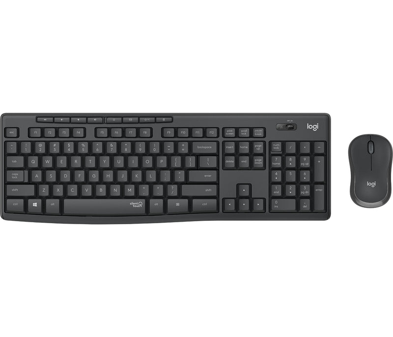 Logitech MK295 Silent Wireless Combo Keyboard Mouse Included Office RF Wireless Húngaro Graphite