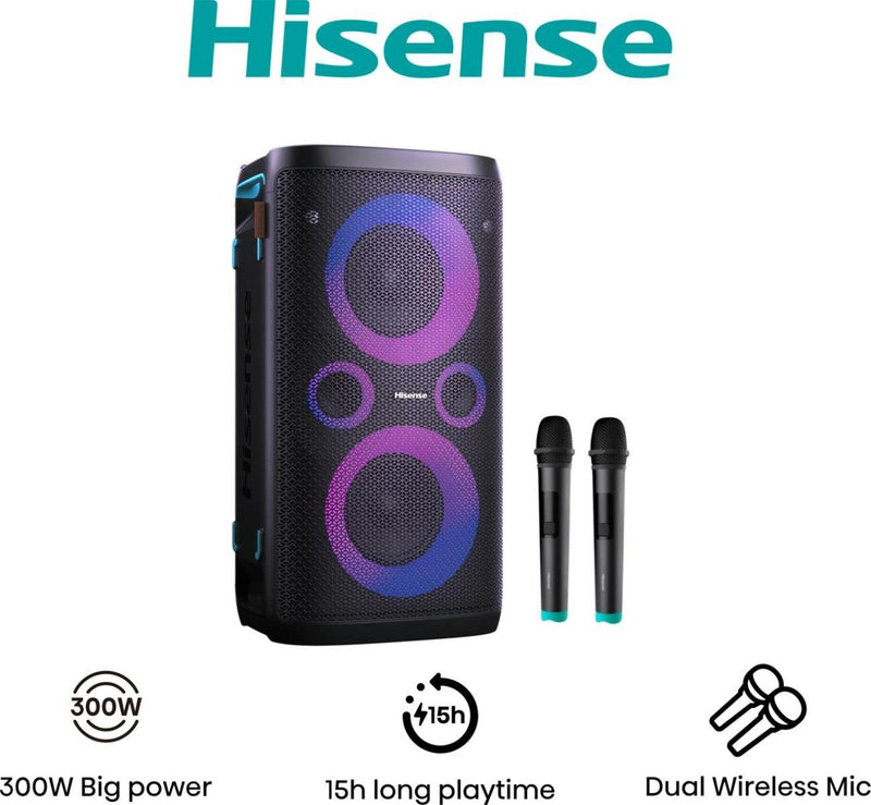 Hisense Speakers Party Rocker One Plus 2.0 300W Bt Battery Internal