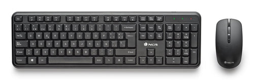 Ngs Keyboard Spanish + Mouse Wireless Serenity Kit Set Quiet Keyboard And Wireless Mouse With 12 Keys Multimed — image 1