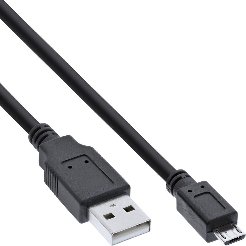 Inline® Micro USB 2.0 USB Cable Type a Male / Micro-b Male, Black 1M