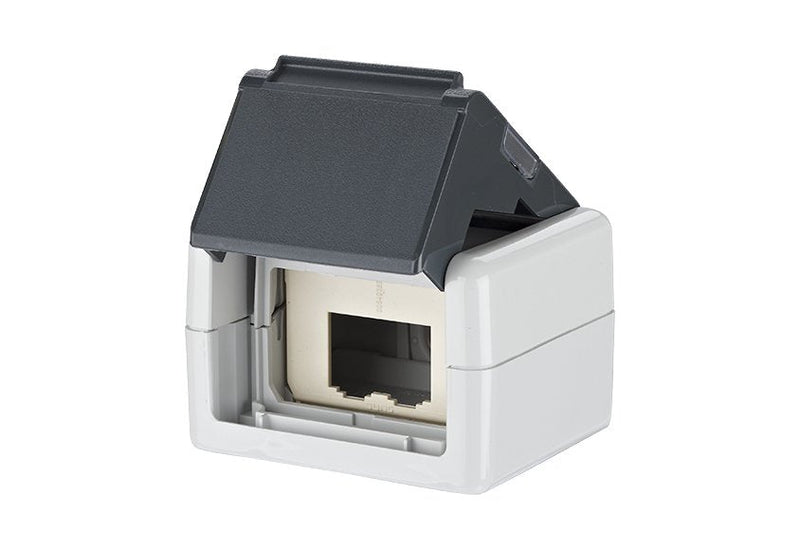 Metz Connect Módulo IP44 Ap-carcasa Grey Unbestuckt For 2MODULE