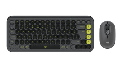 Logitech Keyboard English + Mouse Pop Icon Bluetooth QWERTY Internacional Ee.uu. Granito, Green — image 1