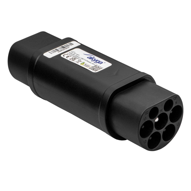 Akyga AK-SC-E21 Ladekabel-adapter [1X Typ 2 (iec 62196-2) Plug - 1X GB/T (20234.2-2015) Plug Type 2 3 0M