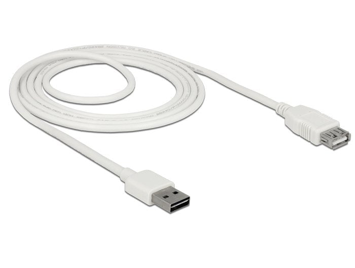 Delock 85200 Alargador Cable Easy-USB 2.0 Tipo-a Male USB 2.0 Tipo-a Female White 2M