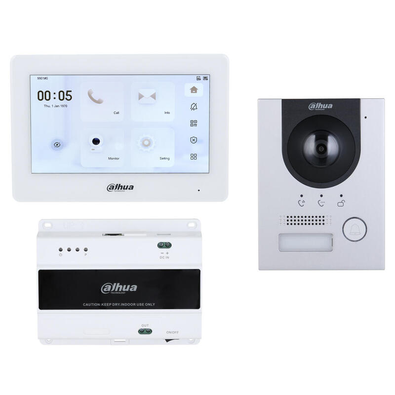 Dahua KTD01L-S3(F) Kit Video Doorbell 2-HILOS IP Outdoor Insertar + Monitor Indoor