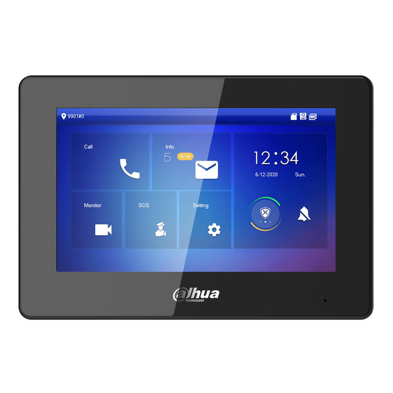 Dahua VTH5421HB Monitor Indoor 7 Surface Video Doorbell IP Screen Touchscreen PoE SD 6E 1S Alarm Black