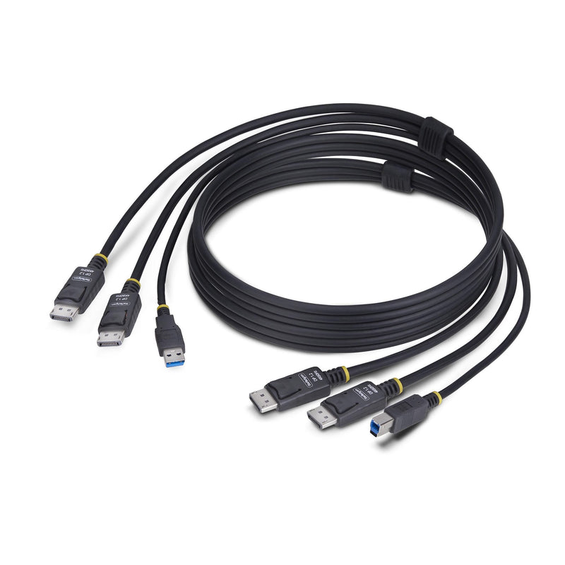 Cable KVM DisplayPort Double Screen USB 5Gbps 1 8M