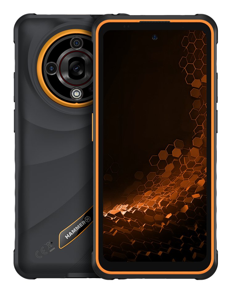 Hammer Smartphone Rugerizado Iron 6 5G 8GB 256GB 6.56 Black Orange