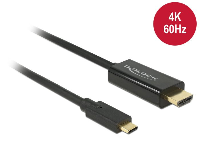 Delock USB Cable Type-c Male Hdmi-a Male Dp-alt Mode 4K 60 HZ 2M Schwa
