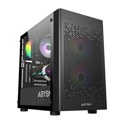 Abysm Danube Inva MX202 Box Tower Itx, microATX - Side Glass Tempered - 3.5 And 2.5 - Usb-a, USB-C And Audio - — image 1