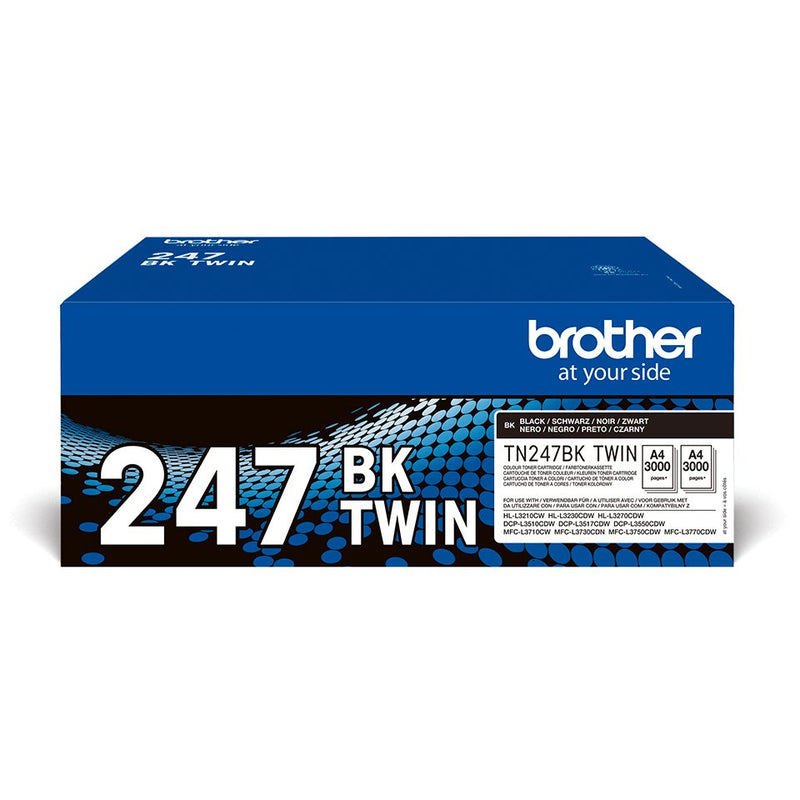 Brother Pack 2 Toner TN-247BK Black Long Life TN247BKTWIN