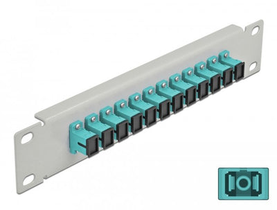 Delock 10? Lwl Patchpanel 12 Port Sc Simplex Aqua 1 He Grey — image 1