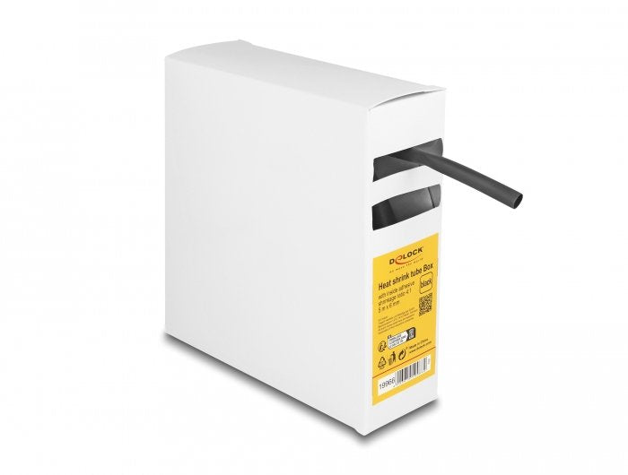 Tubo Termorretráctil Box, With Adhesive Indoor Schrumpfungsrate 4:1, 5M X 6MM Black