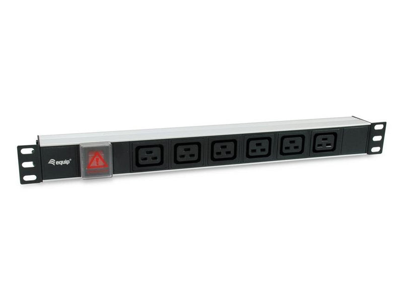 Equip Power Strip Rack 19 1U 6 Sockets C19 With Switch Connector IEC20 333319