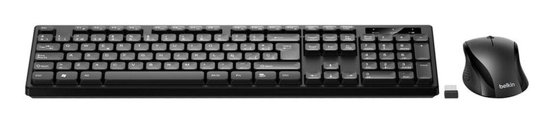 Belkin Keyboard And Mouse Wireless 2,4GHZ Receptor Nano Keys Planas Colour Black