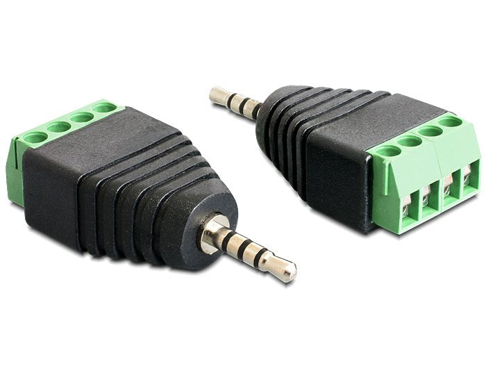 Delock Adapter Terminalblock Klinke 2,5MM Male 4 Pin