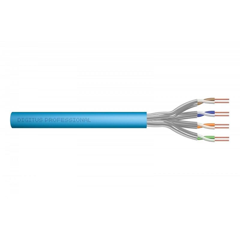 Digitus Network Cable CAT.6A S/FTP Solid Wire Awg 23/1 Lsoh 50M Blue Foiled