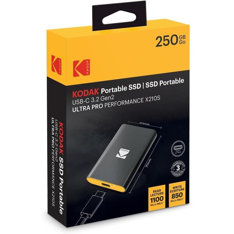 Kodak Drive SSD Portable 3.2GEN2X2 X210S 512GB