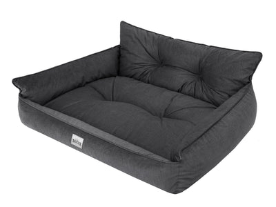 Hano Dog & Cat Bed with Removable Cover – Black, XL