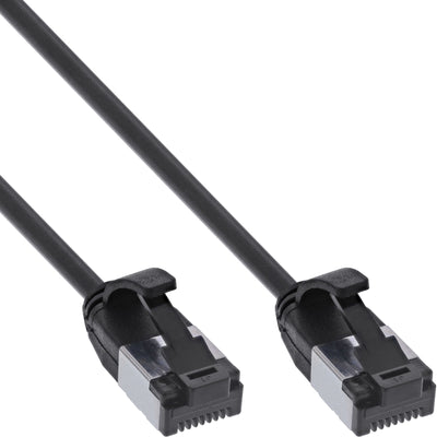 Inline® Network Cable Slim, U/FTP, CAT.8.1, Tpe Halogen-free, Black 0.5M — image 1