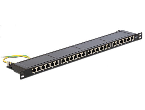 Delock 43316 19 Patch Panel 24 Port CAT.6 0.5 U Black — image 1