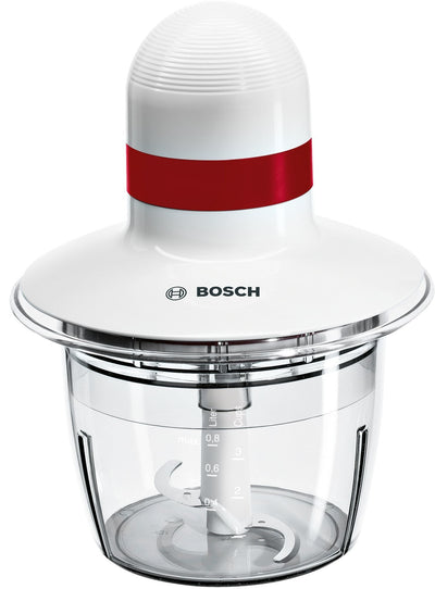 Bosch MMRP1000 Chopper Alimentos Eléctrica 0,8 L 400W Red Transparent White — image 1