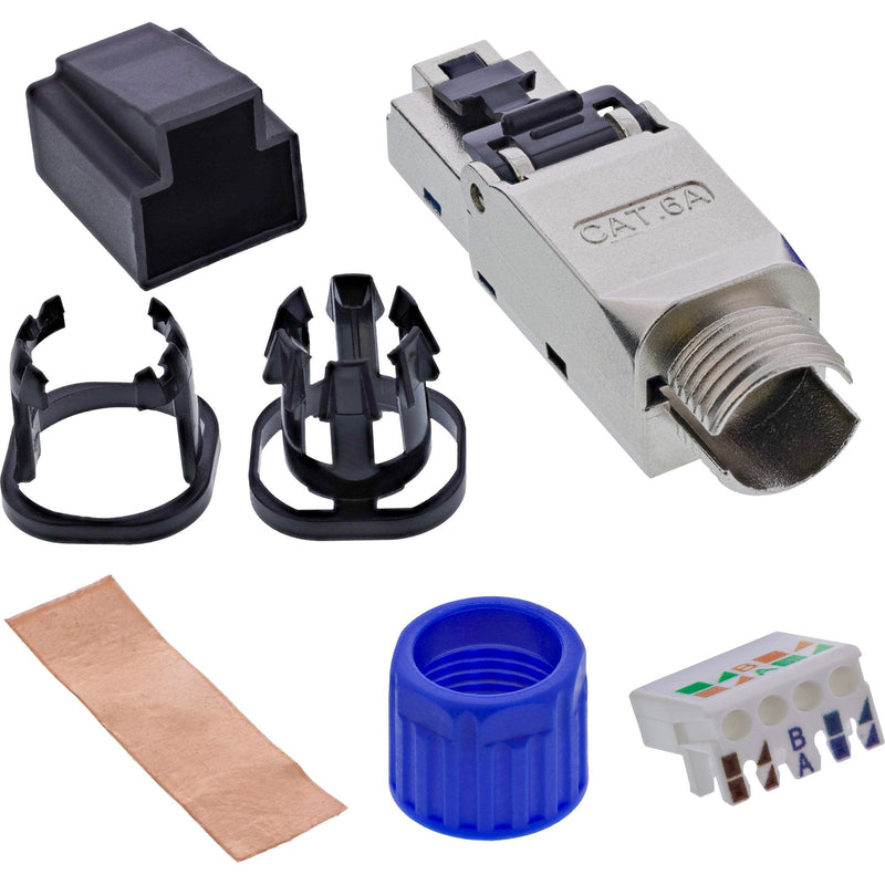 Inline® RJ45 Plug CAT.6A 500MHZ, Field-assembly, Shielded, With Screw Cap