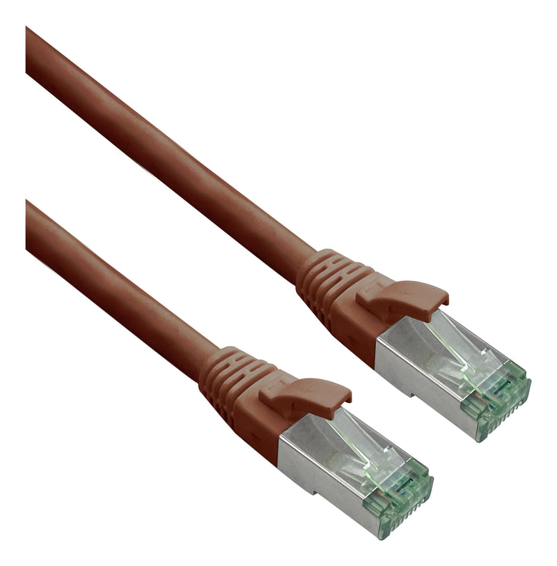 Helos Grs Certificado CAT.6A Network Cable With CAT.7 Rohkabel Tpe Braun 1,0M