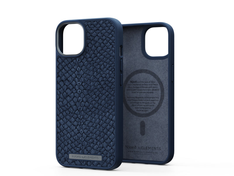 Case Leather Iphone 14 (6.1) Blue