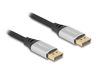 Delock 80633 Cable DisplayPort 16K 60 HZ 1M Metal Silver — image 1