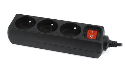 Energenie Gembird Power Strip EG-PSU3F-01 3 X Type And 10A 0,60M Black — image 1