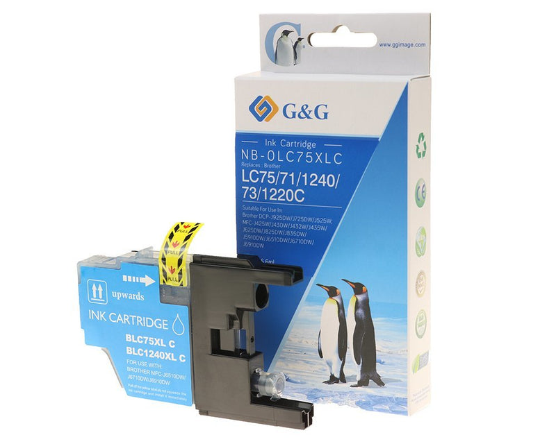 G&g Ink Cartridge Compatible With Brother LC-1240C Cyan