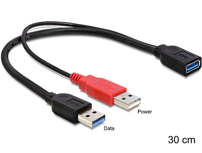 Delock USB Cable 3.0 Typ a Male + USB Typ a Male USB 3.0 Typ a Female