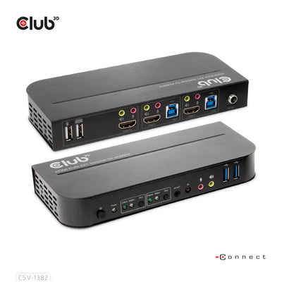CLUB3D KVM Switch 4K60HZ 2x HDMI HDMI/2x USB/Audio Retail — image 1